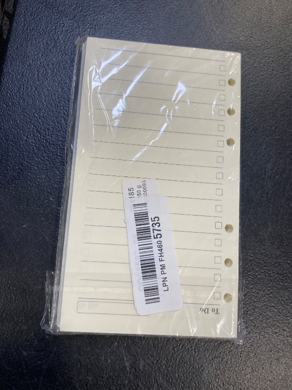 Photo 1 of A7 Planner Inserts for 1 pack, A7 Agenda Refill, 100 gsm Thicker Paper/4.84 x 3.23'', for 6 Holes Pocket Binder, Harphia