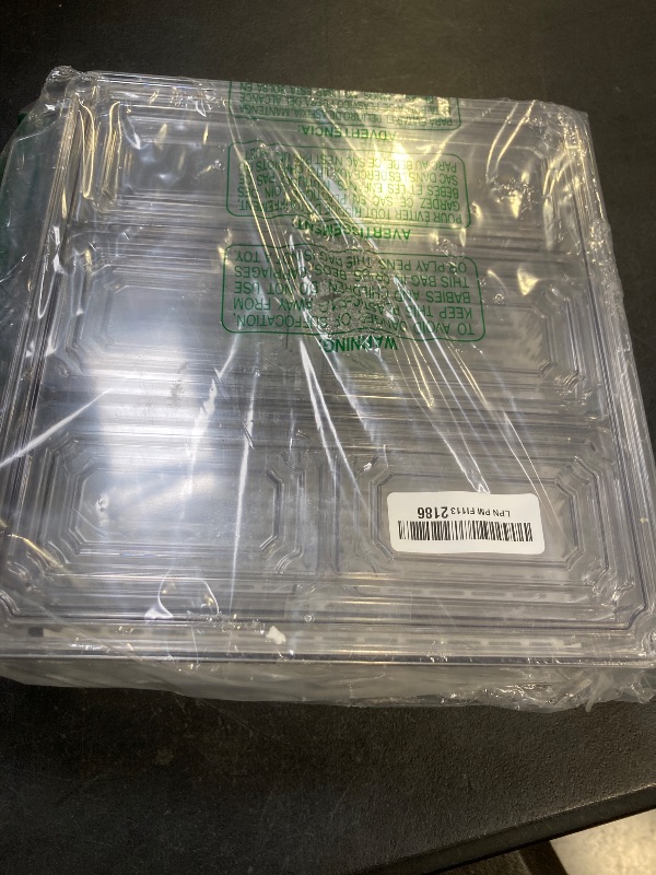 Photo 1 of 10 Pack Refrigerator Pantry Organizer Bins, Stackable Fridge Organizer Bins with Lids, Clear Plastic Food Storage Bins for Kitchen, Countertops, Cabinets, Fridge, Drinks, Fruits, Vegetable, Cereals