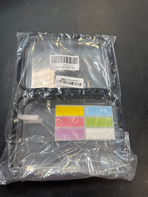 Photo 1 of Mihkiom 2Pcs Clear Hard Shell Zipper Case, Clear Zipper Pouches Makeup Case & Diaper Bag Organizer Lidded Storage Bins for Cosmetics, Toys, Puzzles, Craft - Travel & Home - 8.7 x 6.3 x 2.4 Inch