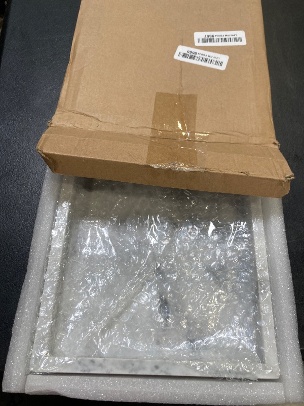 Photo 1 of 12 x 8 inch Real Natural Marble Vanity Tray, Genuine Marble Storage Tray for Cosmetics/Jewelry, Non-Resin/Non-Ceramic, Dresser Organizer Tray, Bathroom Tray, Home Decor, Kitchen, Coffee Table