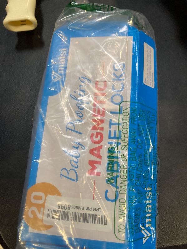 Photo 1 of 20 Pack Magnetic Cabinet Locks Baby Proofing - Vmaisi Children Proof Cupboard Drawers Latches - Adhesive Easy Installation