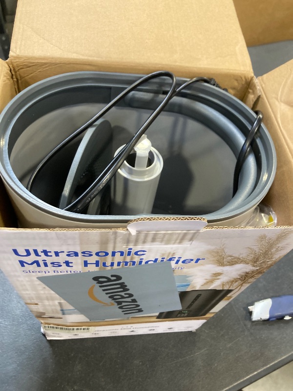 Photo 1 of 6L Humidifiers for Bedroom Large Room Home,Cool and Warm Humidifier for Baby and Plants Mist Top Fill Desk Humidifiers Essential Oil Diffuser, Quiet with Adjustable Mist,360°Nozzle-Grey