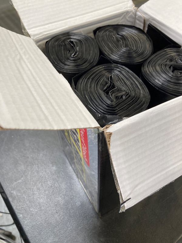Photo 1 of 100 Count 55-60 Gallon Trash Bags, Sturdy & Tear-Resistant Commercial Can Liners 55 Gallon, Large Garbage Bags, Large Black Trash Bags for Commercial, Lawn and Leaf Bags