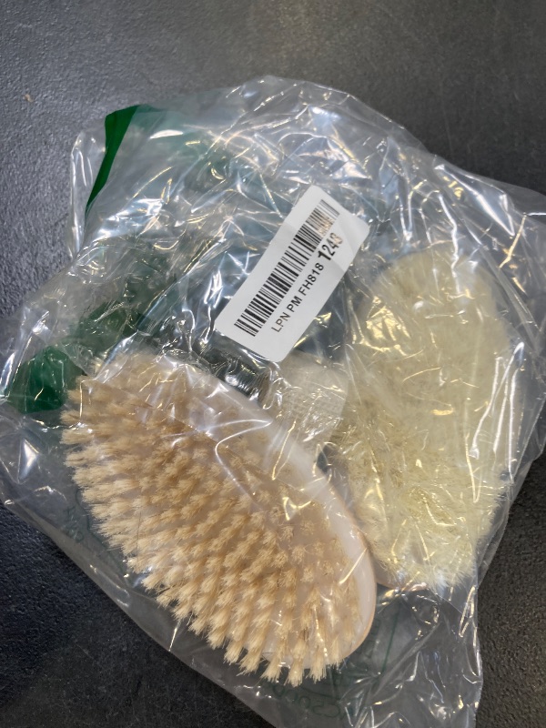Photo 1 of 2 Pack Dry Brushing Body Brush, Natural and Soft Bristle Shower Brush for Body Cleaning, Exfoliating Bath Brush for Lymphatic Drainage Improve Circulation, Body Exfoliator Scrubber for Women Men