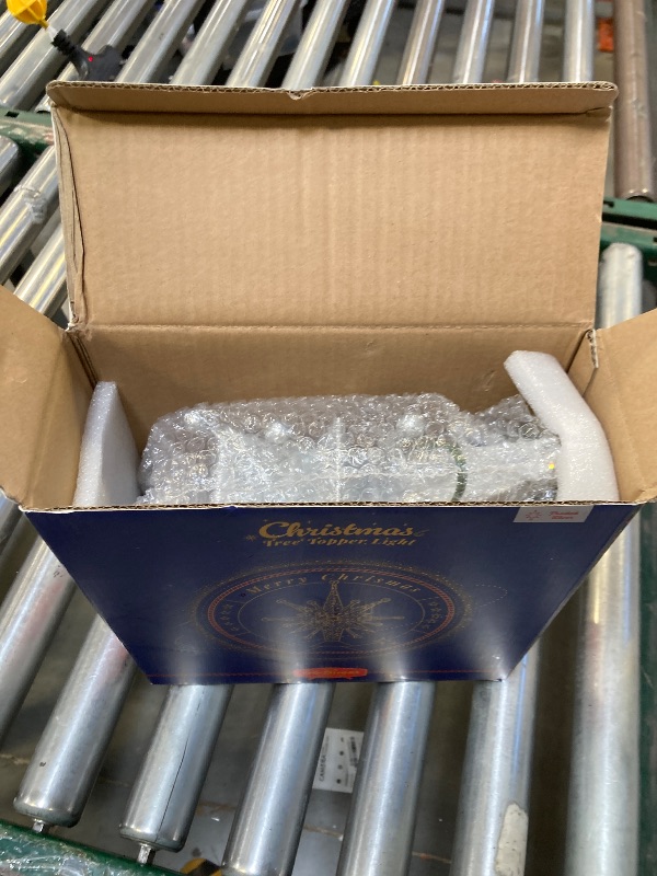 Photo 1 of 2025 Upgraded Christmas Tree Topper Projector Light with Rotating Bright LED & Wide Coverage, Universal Fit for Any Height Tree, Easy Install, Stable Base, Holiday & Party Decorations (Frosted Silver)