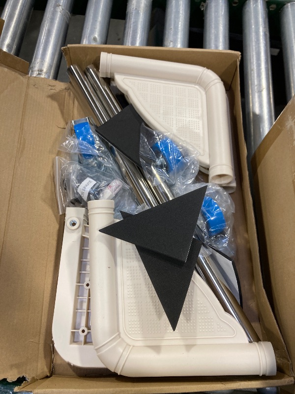 Photo 1 of SPACECARE Mini Fridge Stand Furniture Dolly Mobile Roller with 4 Locking Wheels-Base Adjustable Refrigerator Washing Machine Stand Moving Cart- Appliance Dolly Cart Roller Pedestal - Off White