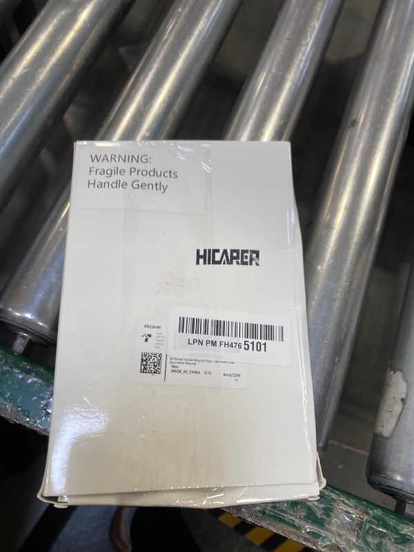 Photo 1 of 20 Pieces Turkish Blue Evil Eye Beads Charms Pendants Crafting Glass Beads Wall Hanging Ornament with Ropes for Jewelry Accessories Home Craft Decoration (Round)