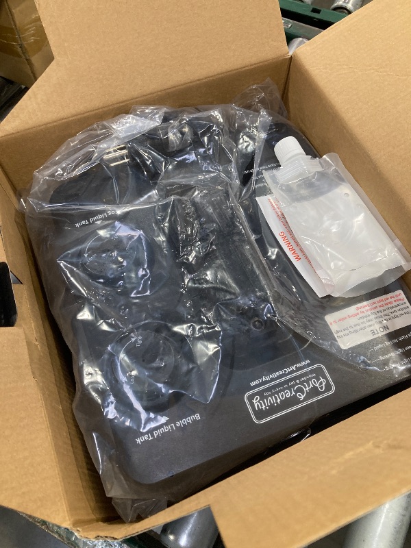 Photo 1 of ArtCreativity Fog Bubble Machine - 2 in 1 Smoke Bubble Machine with Fog and Bubble Liquid (200 ml Each) - Smoke Bubble Maker for Spooky Outdoor or Indoor Haunted House Decorations