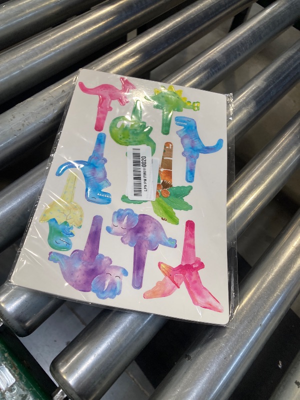 Photo 1 of 36 Pcs Pink Dinosaur Cupcake Toppers - Pink Dinosaur Party Decorations and Girl Dinosaur Party Cupcake Toppers