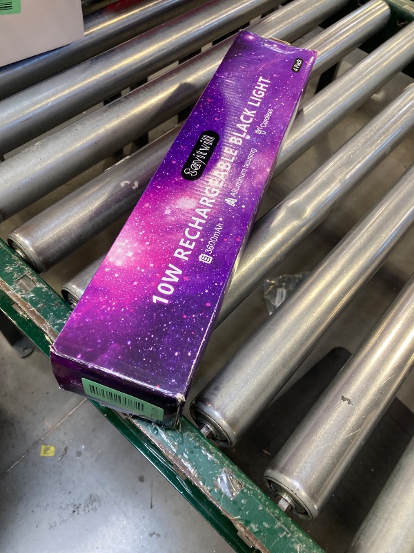 Photo 1 of Rechargeable Black Light Bar 4 Packs, Battery Powered Black Lights for Glow Party, Cordless UV Strip Lights with On/Off/Dimma/Flash Switch, for Neon,Uranium Glass, Classroom,Paint, Poster,Stage