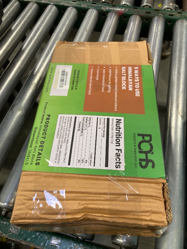 Photo 1 of POHS Himalayan Salt Block Cooking Plate 12x8x1.5 for Cooking, Grilling, Cutting and Serving, with Metal Tray & Recipe Booklet Unique Gifts for Men, Women, Chefs & Cooks