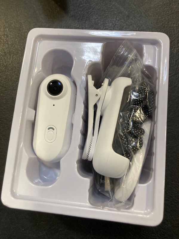 Photo 1 of 4K Mini Body Camera, 128GB Thumb Size Wearable Cam, Hands Free Action Cam with 360° Rotatable & Magnetic Clip, Portable Body Worn Camera for Security, Travel, Work, Lectures, Pet Walking (White)