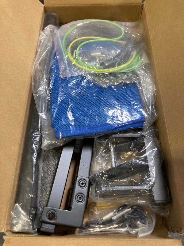 Photo 1 of Foldable Dog Grooming Arm with Clamp: Adjustable Height 26"-40", Dog Grooming Table Arm with Hammock and No-Sit Holder, Grooming Restraint for Small Medium Dogs at Home or Salon