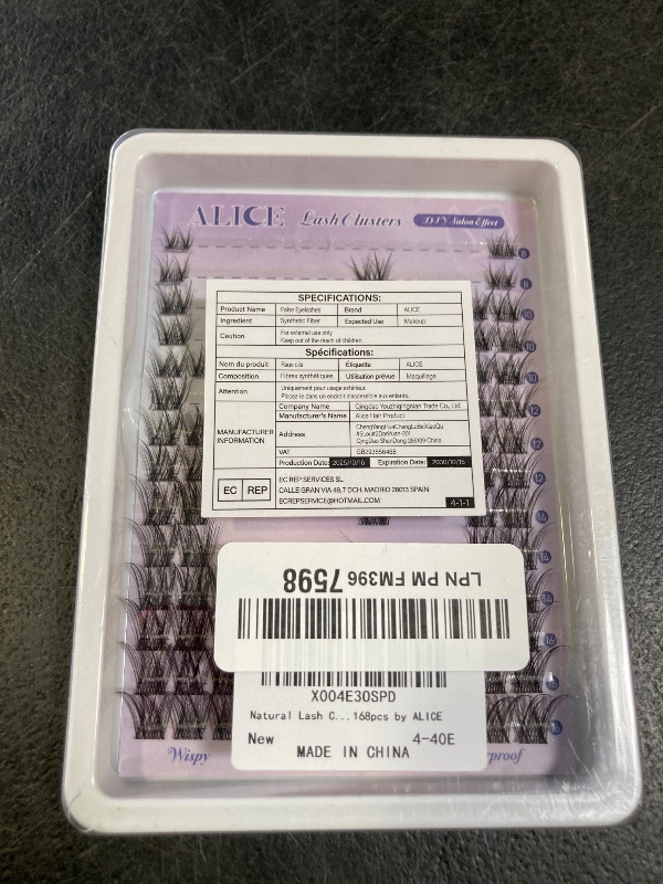 Photo 1 of Natural Lash Clusters Wispy Cluster Eyelash Extensions Invisible Band Individual Lashes C-Curly DIY Lash Extension 8-16mm Waterproof Soft Cluster Lashes 168pcs by ALICE