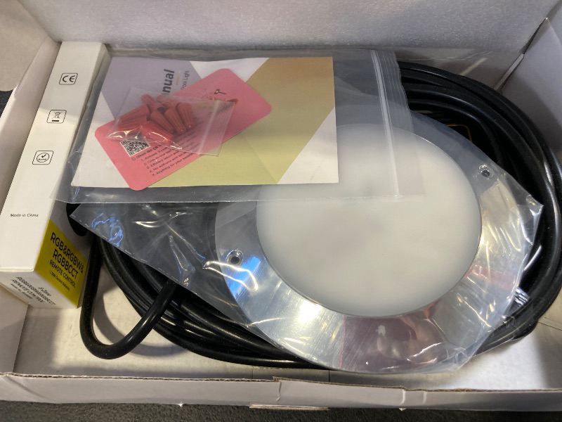 Photo 1 of Goldlife P9 6Inch Pool Light with RGB Controllers Kit, 50ft Cord 60W 6000LM LED Underwater Pool Lights for Inground Pools, PC Corrosion-Resistant Swimming Pool Light Fixture