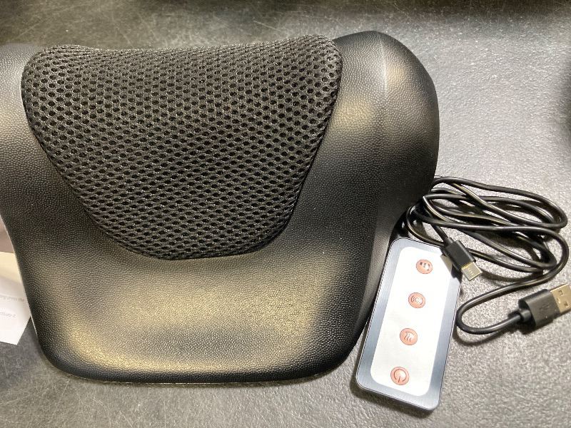 Photo 1 of Ringco Neck Massager with Heat, Red Light & Vibration Adjustable, Heated Neck Stretcher with 3 Modes, Rechargeable Cervical Traction Device for Pain Relief & Muscle Relaxation, Christmas Gift (Black)
