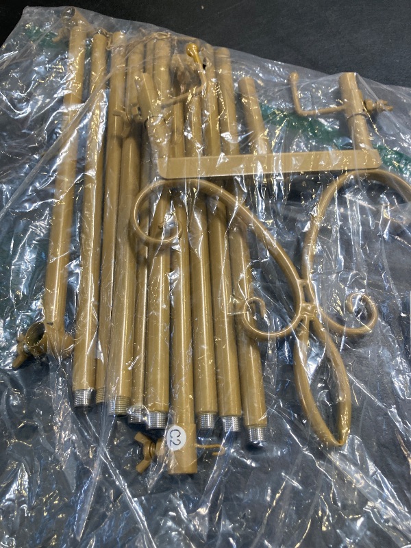 Photo 1 of 53.9" Gold Easel Stand for Sign, Heavy Duty Metal Display Easel with Storage Bag, Adjustable Art Easel for Wedding Sign, Welcome Sign, Picture