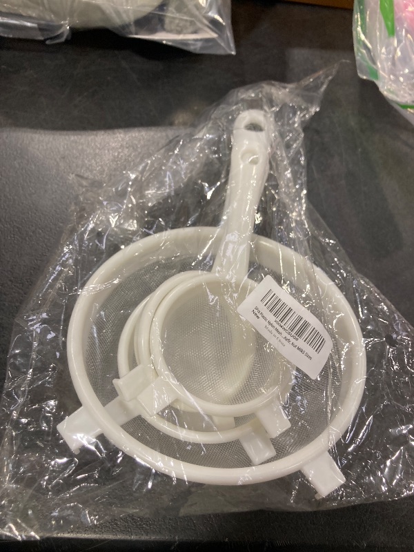 Photo 1 of 5Pcs Kefir Strainer Set, 5 Sizes Plastic Nylon Mesh Strainers with Handle Double Ear Fine Mesh Colander Flour Sifter for Yogurt Baking Kitchen Kefir Tea Juice Pasta