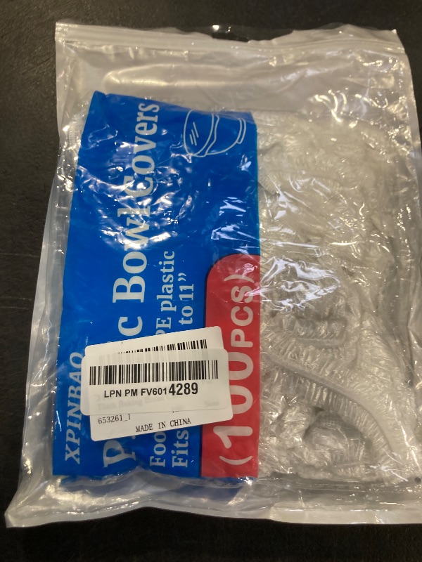 Photo 1 of 100pcs Plastic Bowl Covers,Elastic Reusable Food Covers,Shower Caps for Sourdough Bread Proofing,Outdoor Disposable Plastic Wrap for Food Storage,Fits Bowls Up to 11"