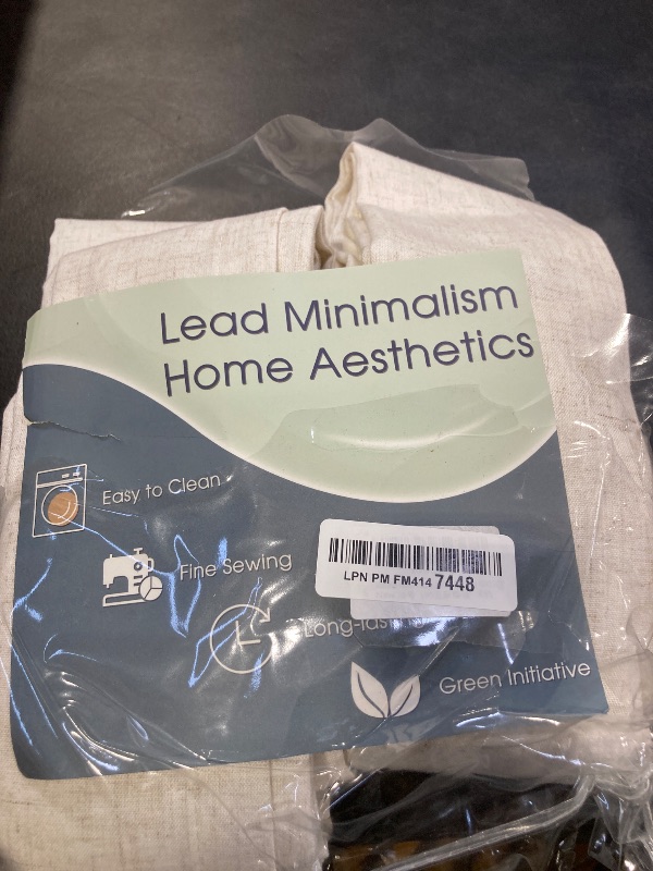 Photo 1 of 102 Inch Long Curtains Pinch Pleat Linen Curtains for Living Room 2 Panels Set Natural Cream Semi Sheer Light Filtering Boho Neutral 102 Inch Pleated Curtain with Hooks Floor Ceiling Bedroom Window