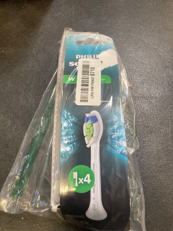 Photo 1 of Philips Sonicare W DiamondClean - Genuine Replacement Electric Toothbrush Heads, White, 4 Pack One Year Supply, HX6064/65