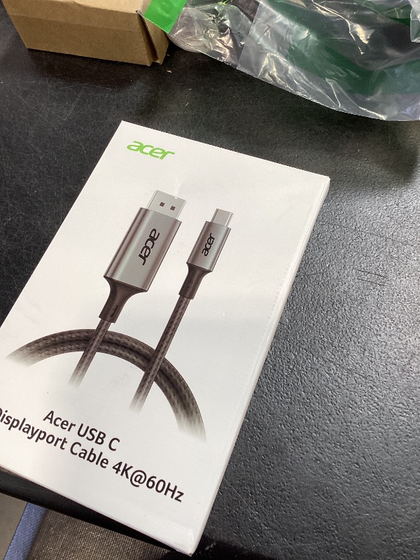 Photo 1 of acer USB C to DisplayPort Cable 6.6 FT (4K@60HZ 2K@165Hz), Type-C to DisplayPort Cord (Sturdy Aluminum, Plug & Play) Thunderbolt 3/4/5 Compatible with MacBook Pro/Air, iPhone 16 Pro/Max, XPS, Surface