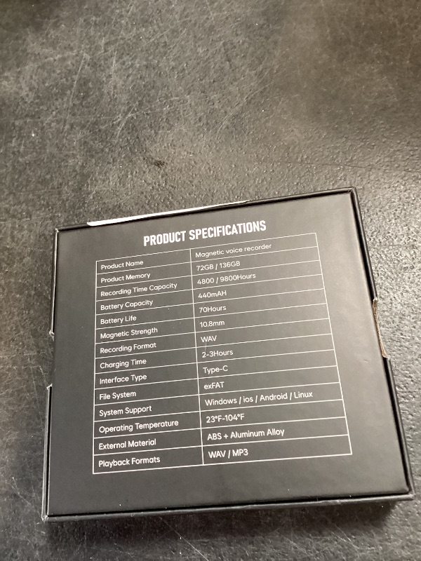 Photo 1 of 136GB Natesukii Magnetic Voice Activated Recorder - 9800Hrs Recording Device with Al-Intelligent Triple Noise Reduction Portable Dictaphone Digital Voice Recorder with Playback for Lecture Meeting