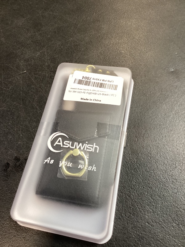 Photo 1 of Asuwish Phone Case for Samsung Galaxy S23 FE 5G Wallet Cover with Tempered Glass Screen Protector and RFID Blocking Ring Credit Card Holder Leather Cell Accessories S 23 EF S23FE 23S Women Men Black