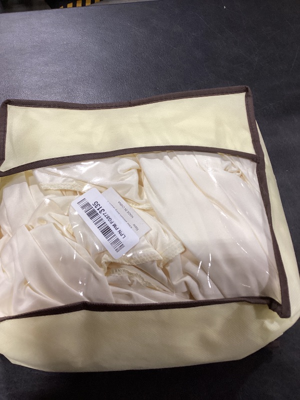 Photo 1 of 20x10ft Wrinkle Free Ivory Backdrop Curtain for Parties Soft Fabric Drapes Wedding Ivory Curtain Backdrop for Birthday Party Decorations Background for Photography 5x10ft,4 Panels