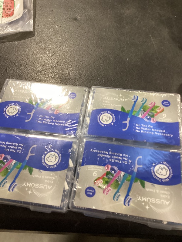 Photo 1 of 36 Pack Mini Disposable Toothbrushes – 5-in-1 Prepasted Travel Toothbrush with Toothpaste Floss & Pick for Hotel Camping Flight Car Guest Use – 9ct per Portable Case Essentials for Women Men Kids