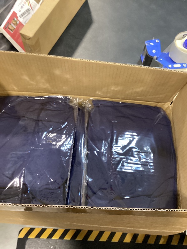 Photo 1 of Dailyset 6-Pack Premium Navy Blue Spandex Tablecloths for 4ft Rectangle Tables, Stain & Wrinkle-Resistant, Washable Stretch Polyester Fitted Table Cover for Weddings, Banquets, Trade Shows Events