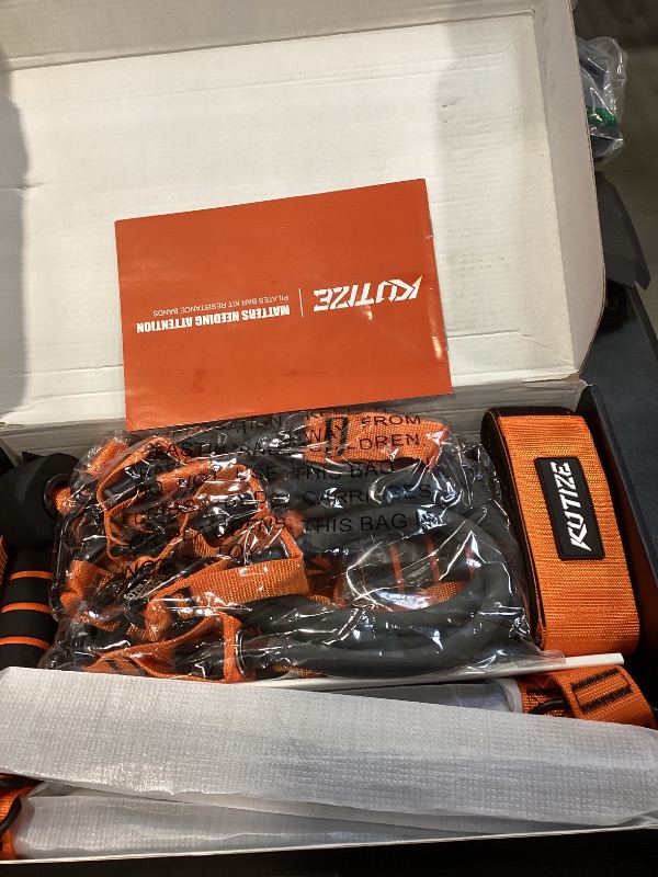 Photo 1 of KUTIZE Pilates Bar Kit with Resistance Bands, Heavy Duty Pilates Equipment for Men, Training Bands with Handles for Legs, Hip, Back, Arm, Abs, Chest, Shoulders, Portable Home Gym Workout Equipment