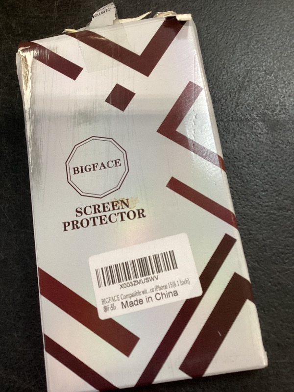 Photo 1 of BIGFACE Compatible with iPhone 15 Screen Protector + Camera Lens Protectors, [2 + 2 Pack] Premium HD Clear Tempered Glass, Anti-Bubble 3D Curved Accuracy Film For iPhone 15(6.1 Inch)