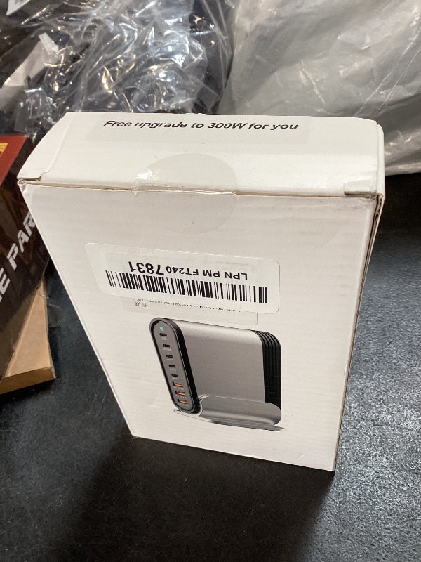 Photo 1 of 285W GaN USB C Fast Charger Adapter, 8-Port Desktop Charging Station Hub Tower Dock Plug Strip with 5xUSB-C & 3xUSB-A, PD Wall Charger Block for Multiple Devices, MacBook iPad iPhone Samsung and More