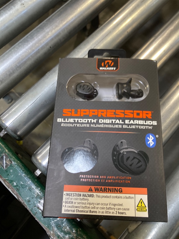 Photo 1 of Walker’s Suppressor Bluetooth Earbuds – 25dB NRR Hearing Protection with HD Sound, 36-Hour Battery, Waterproof Design