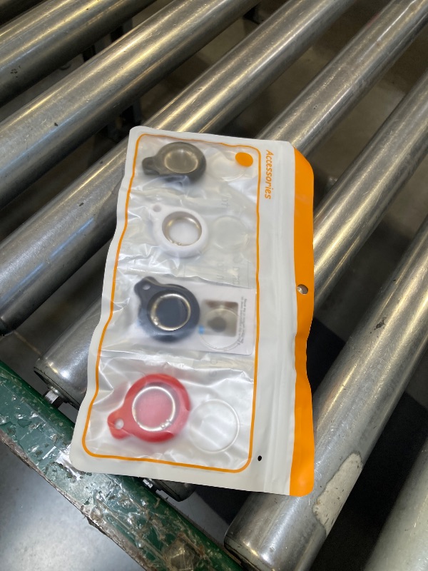 Photo 1 of 4 Pack IPX8 Waterproof Airtag Holder Compatible with Apple AirTag with Keychain,Silicone GPS Cover+TPU Clear Waterproof Cover Air Tag Item Finders Case for Pets,Kids-Black/White/Red/Blue