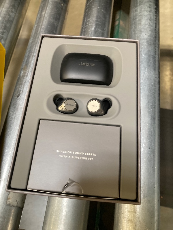 Photo 1 of Jabra Elite 75t– True Wireless Earbuds with Charging Case, Titanium Black – Active Noise Cancelling Bluetooth Earbuds with a Comfortable, Secure Fit, Long Battery Life, Great Sound