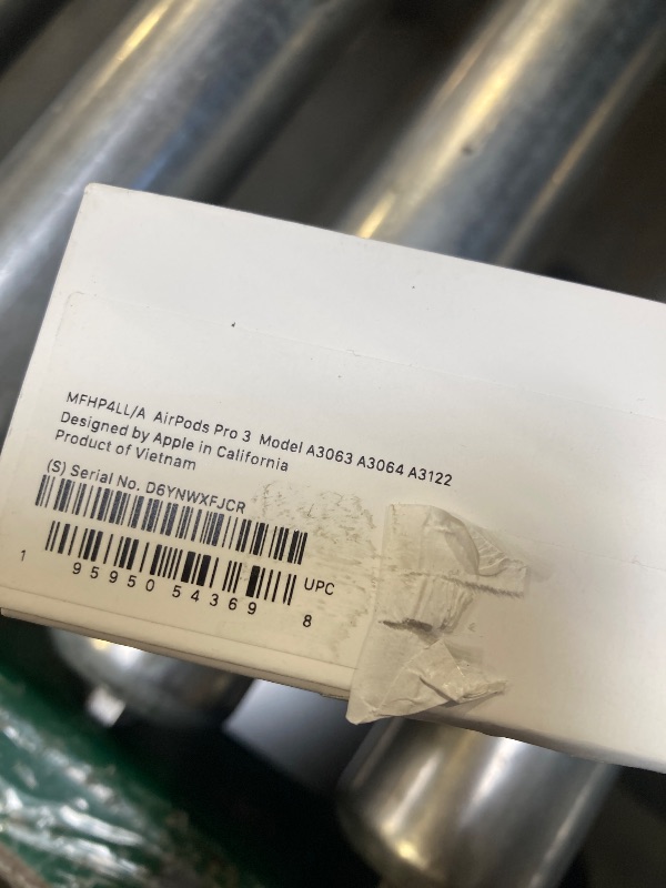 Photo 1 of Apple AirPods Pro 3 Wireless Earbuds, Active Noise Cancellation, Live Translation, Heart Rate Sensing,Hearing Aid Feature,Bluetooth Headphones,Spatial Audio, High-Fidelity Sound, USB-C Charging, White