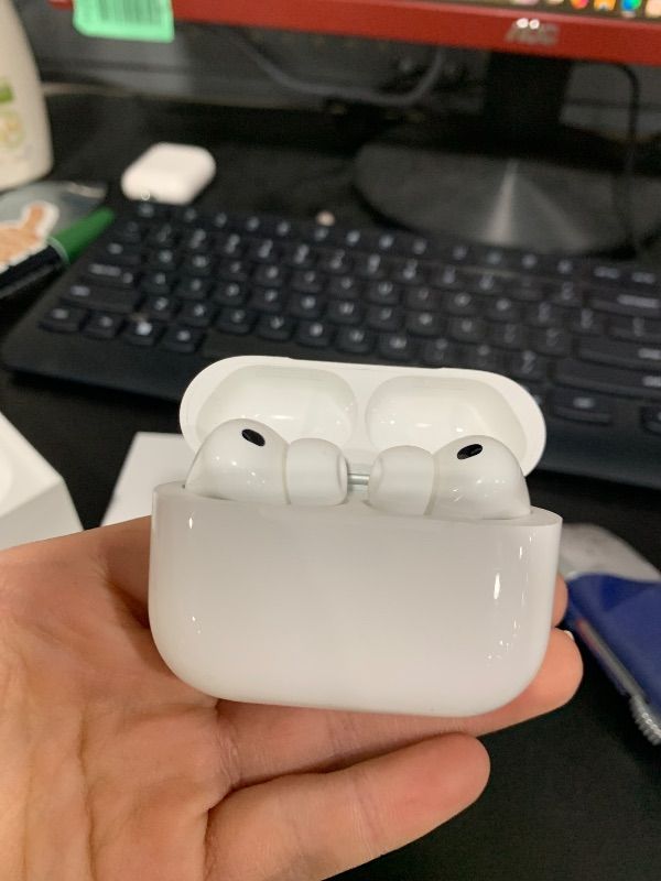 Photo 1 of Apple AirPods Pro 3 Wireless Earbuds, Active Noise Cancellation, Live Translation, Heart Rate Sensing,Hearing Aid Feature,Bluetooth Headphones,Spatial Audio, High-Fidelity Sound, USB-C Charging, White