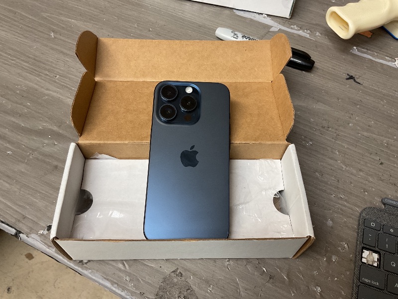 Photo 1 of Apple iPhone 15 Pro, 256GB, Blue Titanium - Unlocked (Renewed)