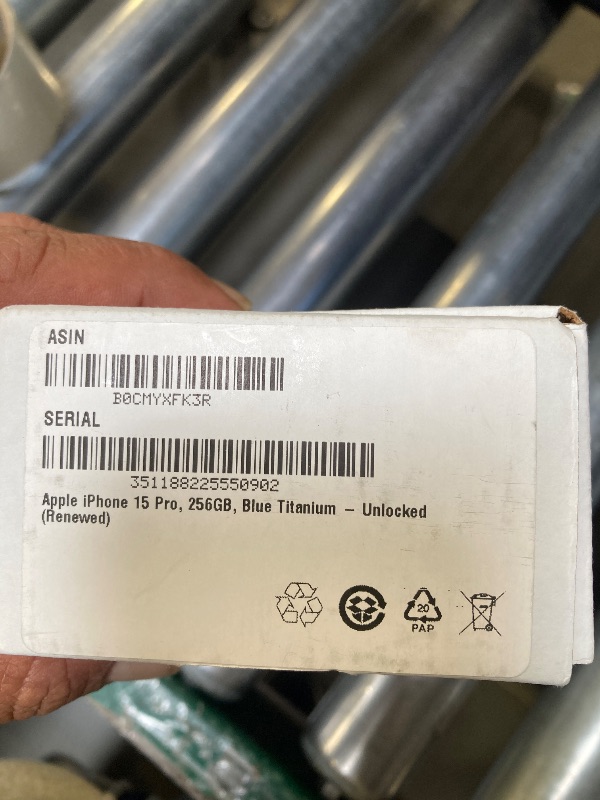 Photo 1 of Apple iPhone 15 Pro, 256GB, Blue Titanium - Unlocked (Renewed)