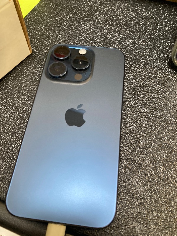 Photo 1 of Apple iPhone 15 Pro, 256GB, Blue Titanium - Unlocked (Renewed)