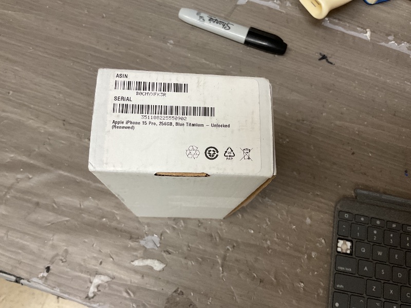 Photo 1 of Apple iPhone 15 Pro, 256GB, Blue Titanium - Unlocked (Renewed)