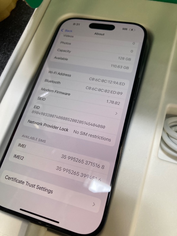 Photo 1 of Apple iPhone 16 Pro, US Version, 128GB, Black Titanium - Unlocked (Renewed Premium)