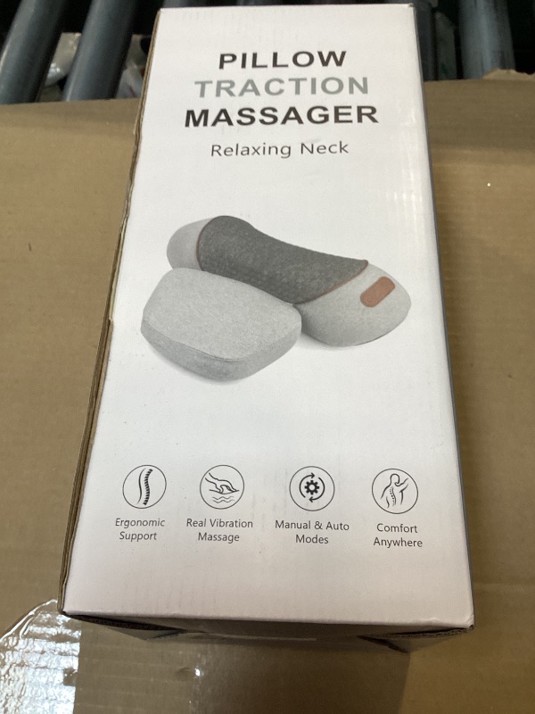 Photo 1 of 3-in-1 Neck Massager Pillow for Pain Relief, Featuring Heat & Gentle Support, Cervical Massage Pillow for Neck, Shoulder & Back, Ergonomic Design for Daily Comfort, Plug-in Use for Continuous Power