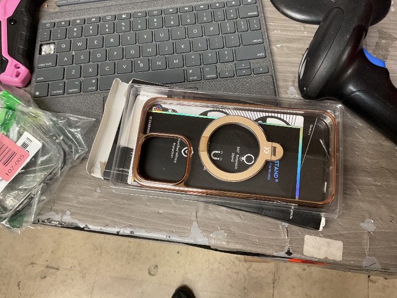 Photo 1 of CASEKOO 360 Spin Max Magnetic Titanium Stand for iPhone 16 Pro Max Case [Fit with Magsafe][16FT Military Protection] [No-Yellow Crystal Clear] Slim Frame Titanium Alloy Sturdy Stand 6.9'', Clear with rose gold trim