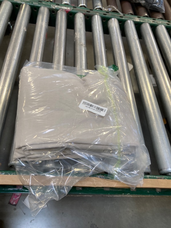 Photo 1 of MooMee Fitted Bottom Sheet Only 100% Washed Cotton Linen Like Textured Breathable Durable Soft Comfy Deep Pocket Fits Mattress up to 17" (Cream Grey, King) New