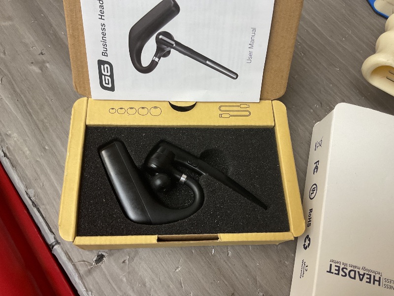 Photo 1 of Kelazola Bluetooth Headset - Wireless Headset with Microphone 90 Days Standby/110 Hours Talktime, Bluetooth Earpiece for Cell Phone/PC Tablet/Laptop Computer, Headphones for Trucker/Driver/Business