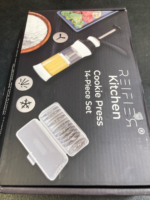 Photo 1 of 14-Piece Cookie Press Set - Upgraded - Stainless Steel Disks & Storage Case - Heavy-Duty Design