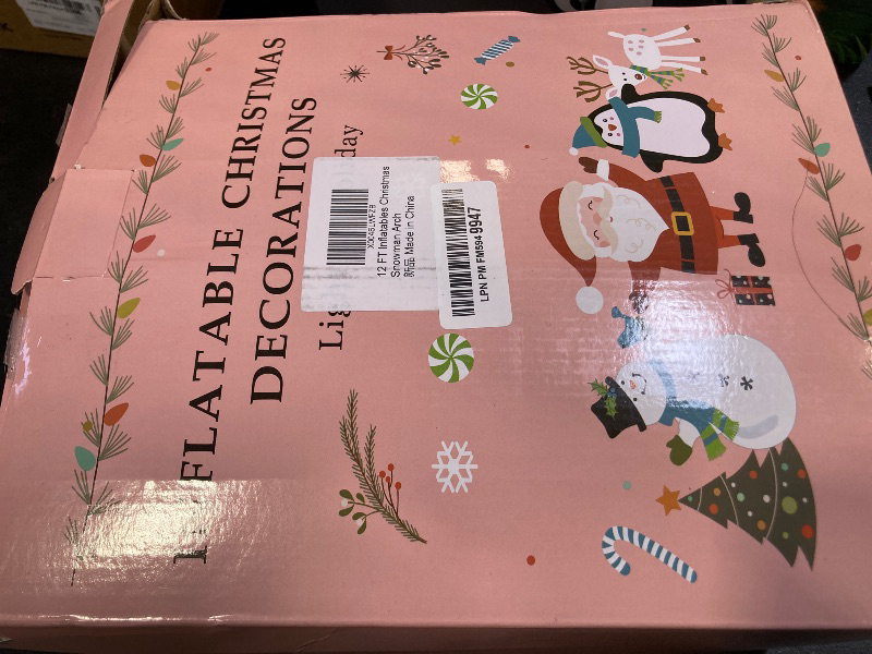 Photo 1 of 12FT Giant Christmas Inflatables Arch Outdoor Decorations Xmas Tree Santa Claus Snowman Blow Up Yard Decorations with Built-in LED Lights for Garden Lawn Outdoor Yard Winter Holiday